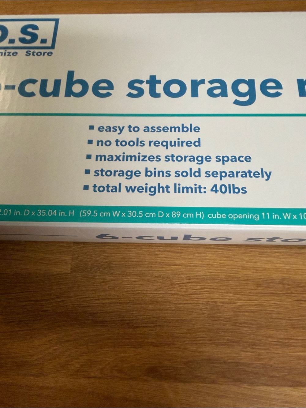 6-Cube Modular Storage Rack - Gray - Picture 3 of 5